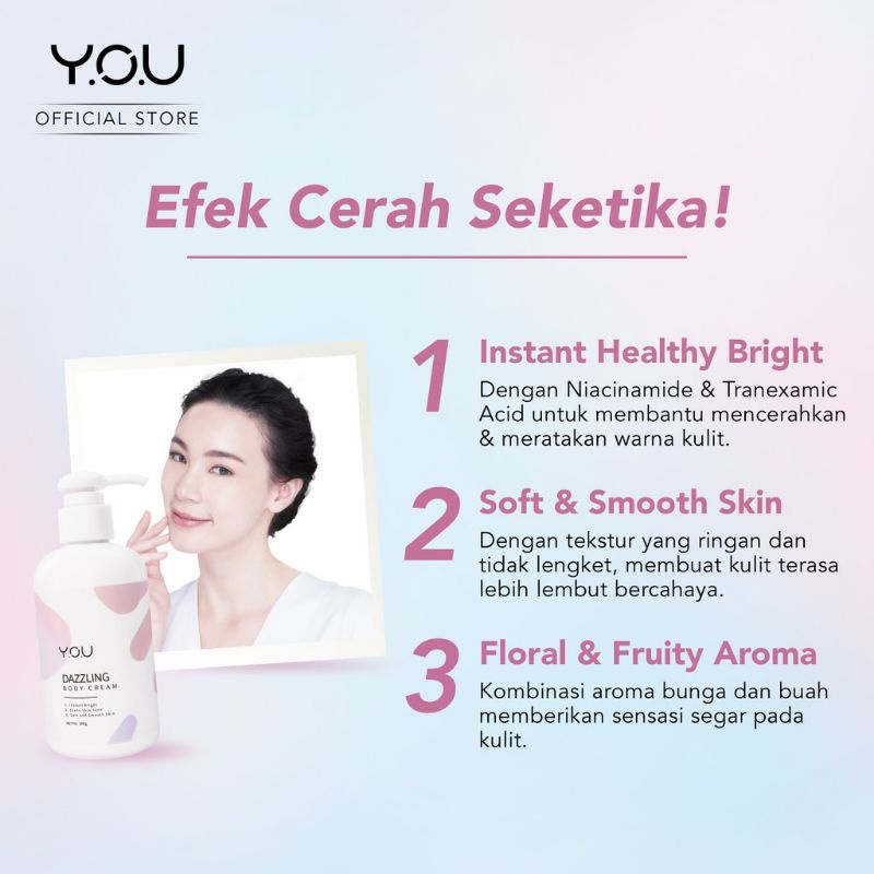 (GOSEND/COD) YOU DAZZLING TONE UP SPRAY / TONE UP WHITENING BODY CREAM - lotion pemutih