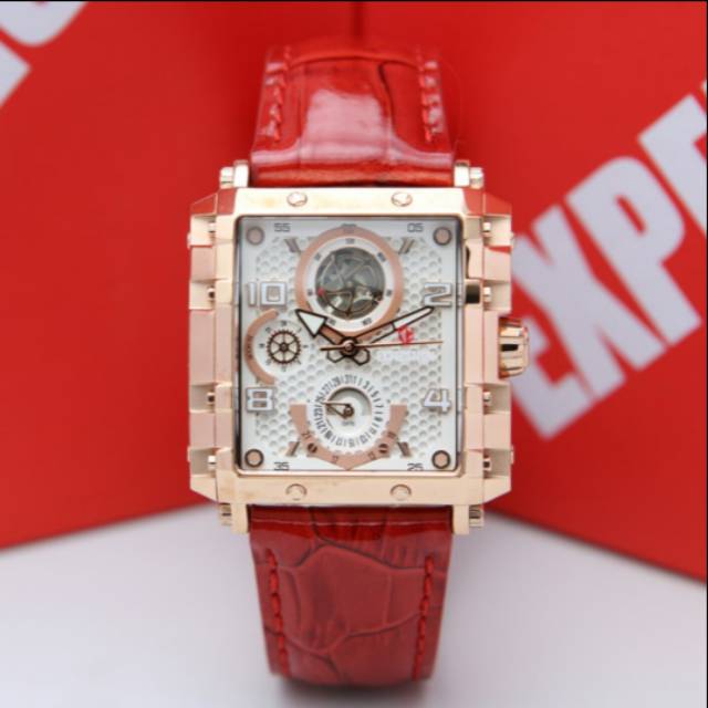 EXPEDITION E6757 RED ROSEGOLD WANITA ORIGINAL GARANSI RESMI 1 TAHUN