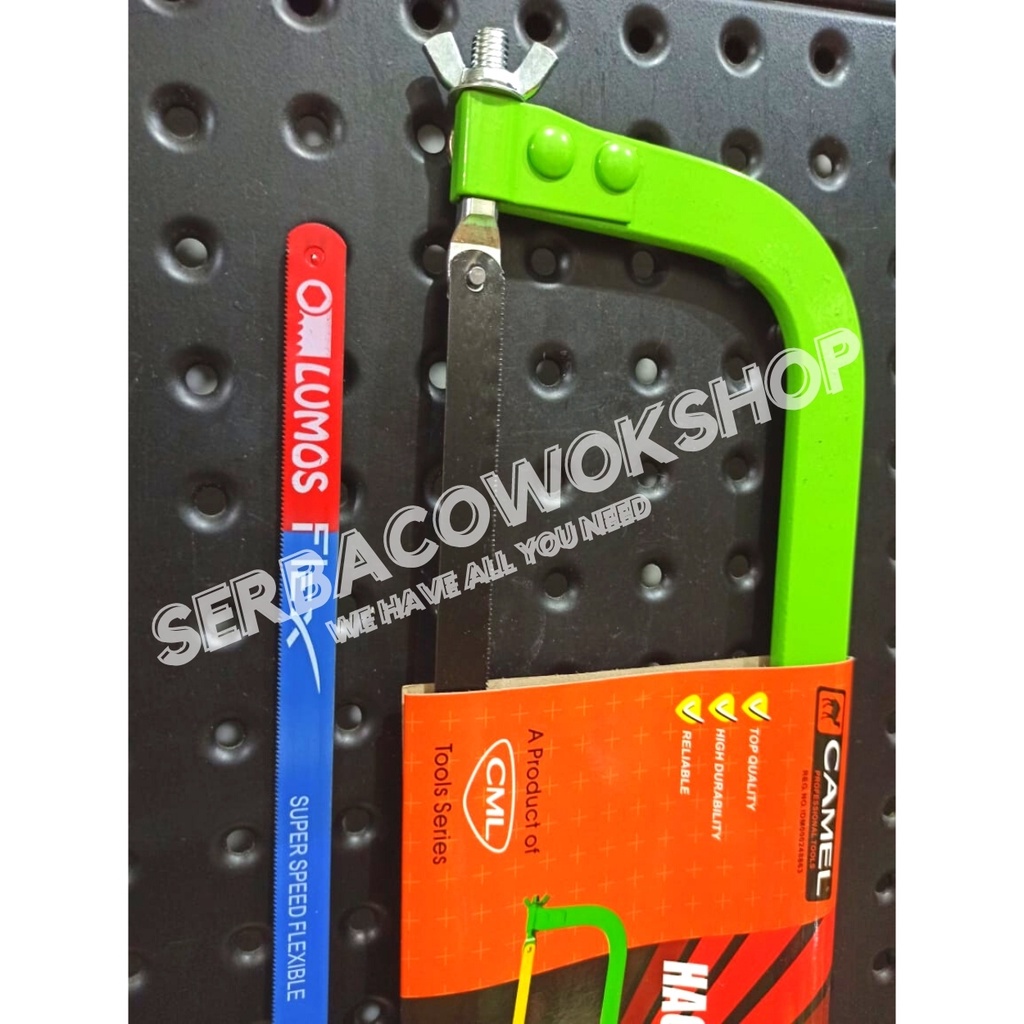 Camel Promo Gagang Gergaji Besi Paten 12 Inch Hack Saw Bonus Mata Termurah Berkualitas