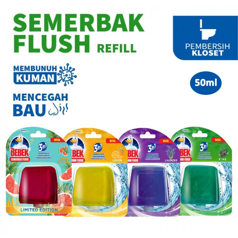 Bebek Semerbak Flush Pembersih Kloset Refill 50 ml - Pilih Varian