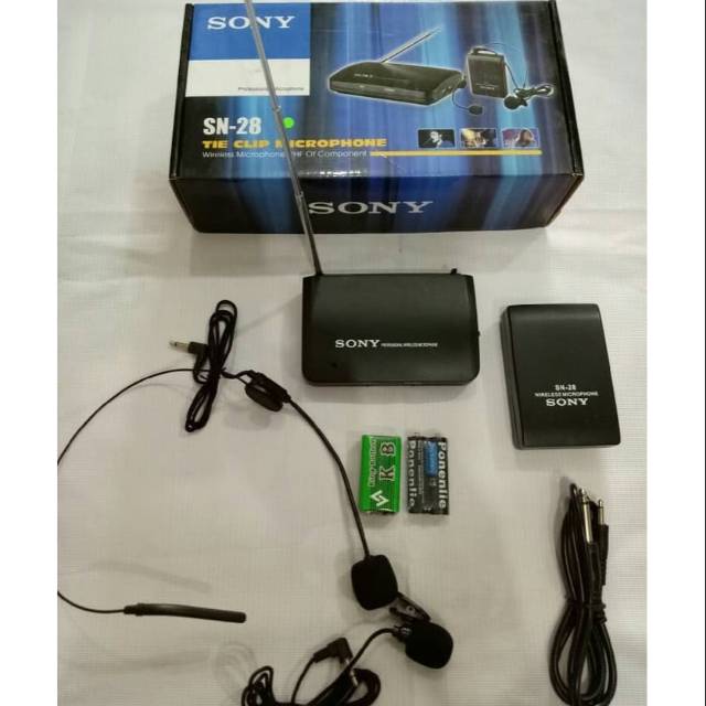 SONY SN 28 MIC WIRELESS SONY / MIC JEPIT / TIE CLIP MICROPHONE