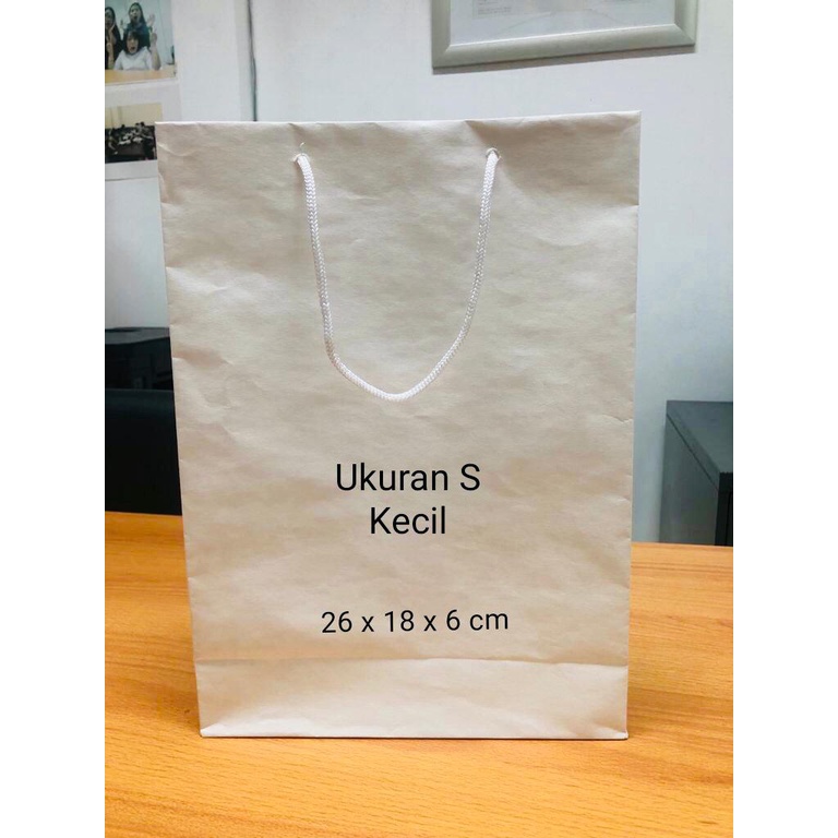 

Paper Bag I Tas Kertas Putih I White Kraft uk kecil I paperbag polos