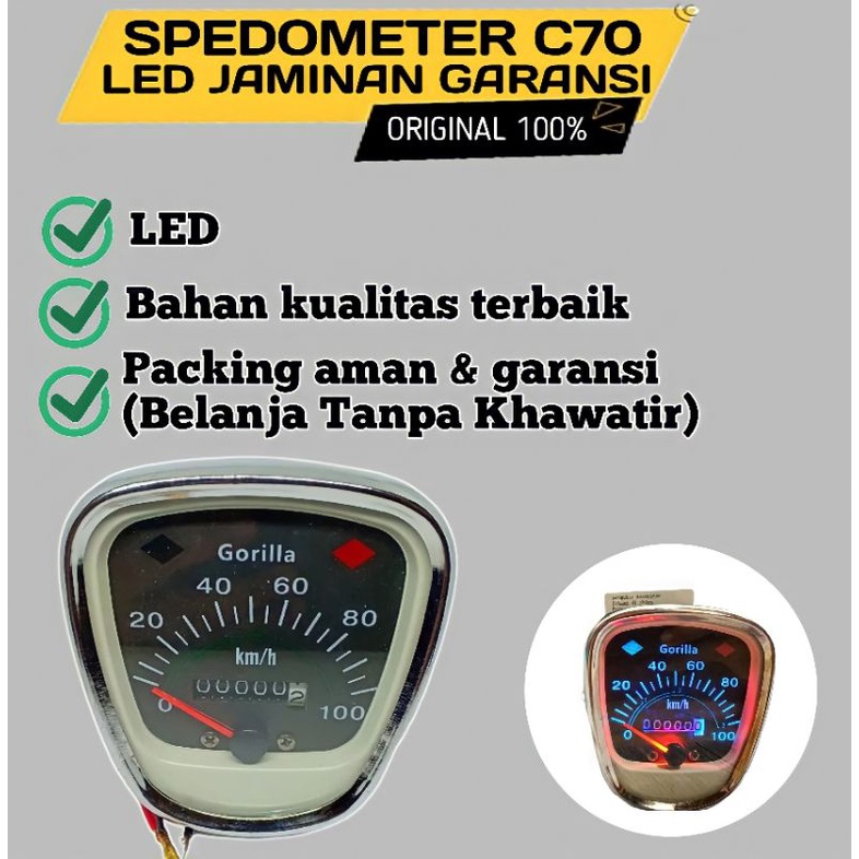 Spedo Spedometer Honda C70 LED Spedo Honda C70 LED Murah Berkualitas