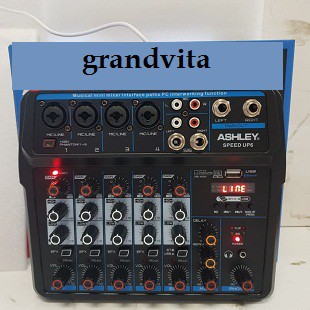 MIXER AUDIO ASHLEY SPEED UP6 ( 6 CHANNEL ) USB,BLUETOOTH-RECORDING