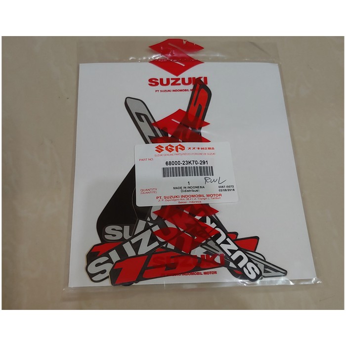 Striker motor suzuki / Stiker Bodi & Lis Body & Striping Gsx150S 2017 Hitam Doff Original SGP