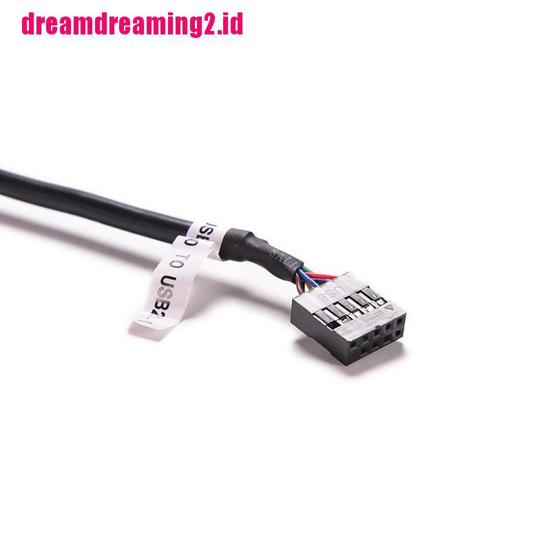 （✔✔❤Kabel Adapter USB 2.0 9Pin Motherboard Female Ke 20Pin USB 3.0 Male