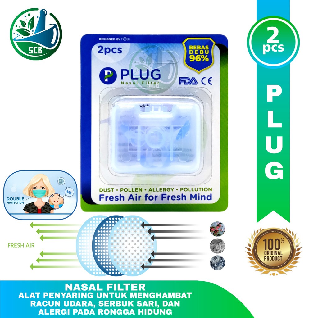 Plug Nasal Filter Isi 2 (Masker Hidung)