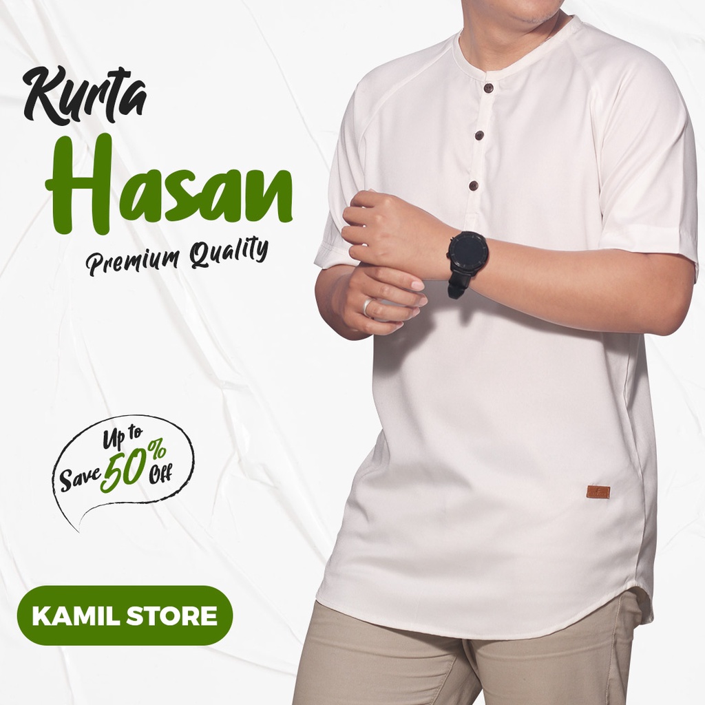 Pakaian Baju Muslim kokoh Kurta Pakistan Ikhwan Kasual Premium Terbaru Laki Laki Pria Dewasa Lengan 