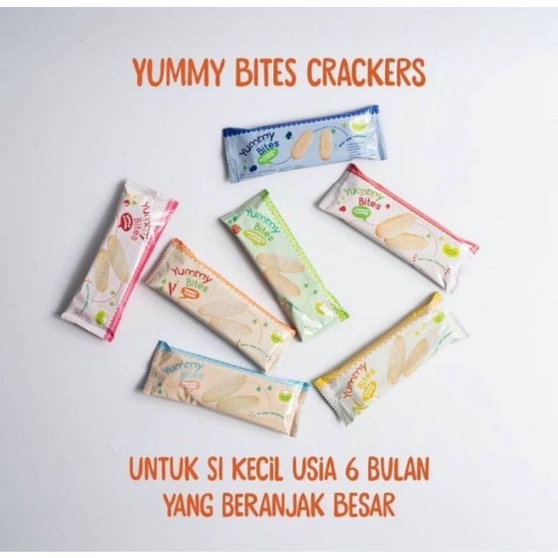 Yummy Bites Baby Rice Crackers 25 gr/Snack Bayi/Cemilan Bayi