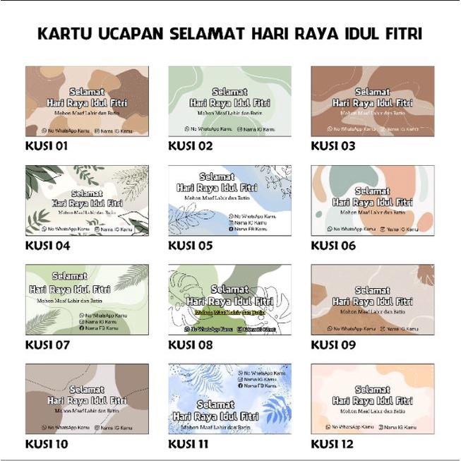 

Stiker / Kartu Label Ucapan Selamat Hari Raya Idul Fitri Costum Nama - K Sayyidin