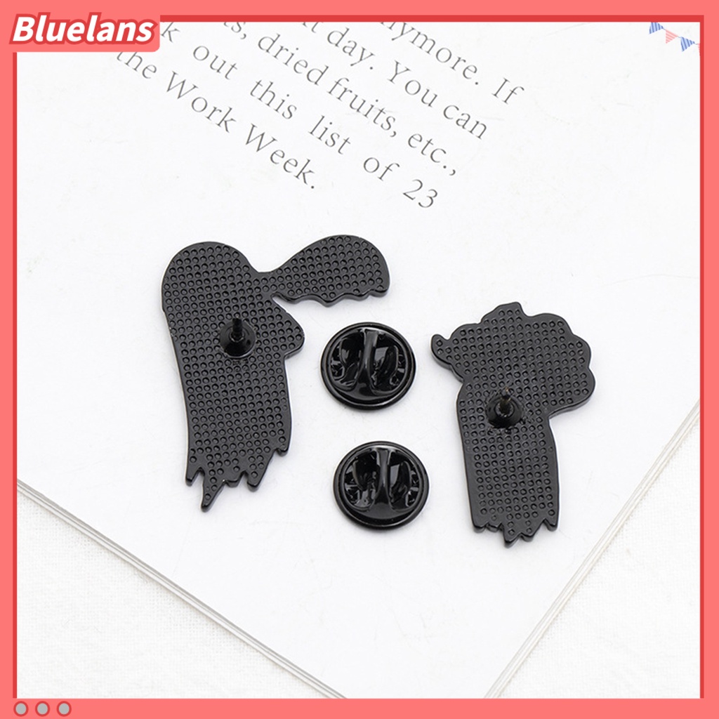 Bros Pin Bentuk Hantu Halloween Bahan Alloy Untuk Dekorasi Kerah