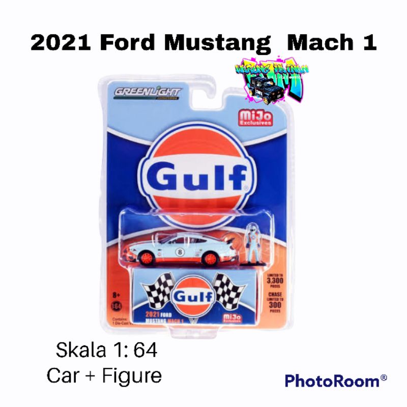 Diecast greenlight  Austin mini Cooper  gulf,Ford mustang mach