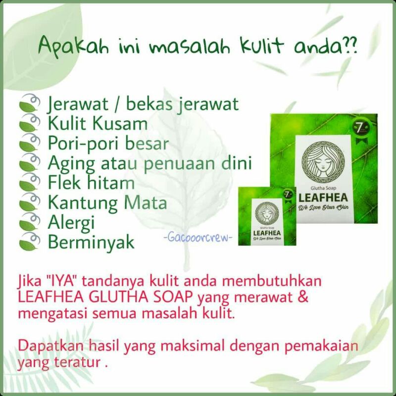 Sabun Leafhea Gluta Soap ORIGINAL