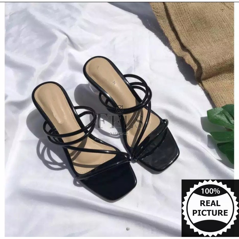 sandal heals hak kaca anna