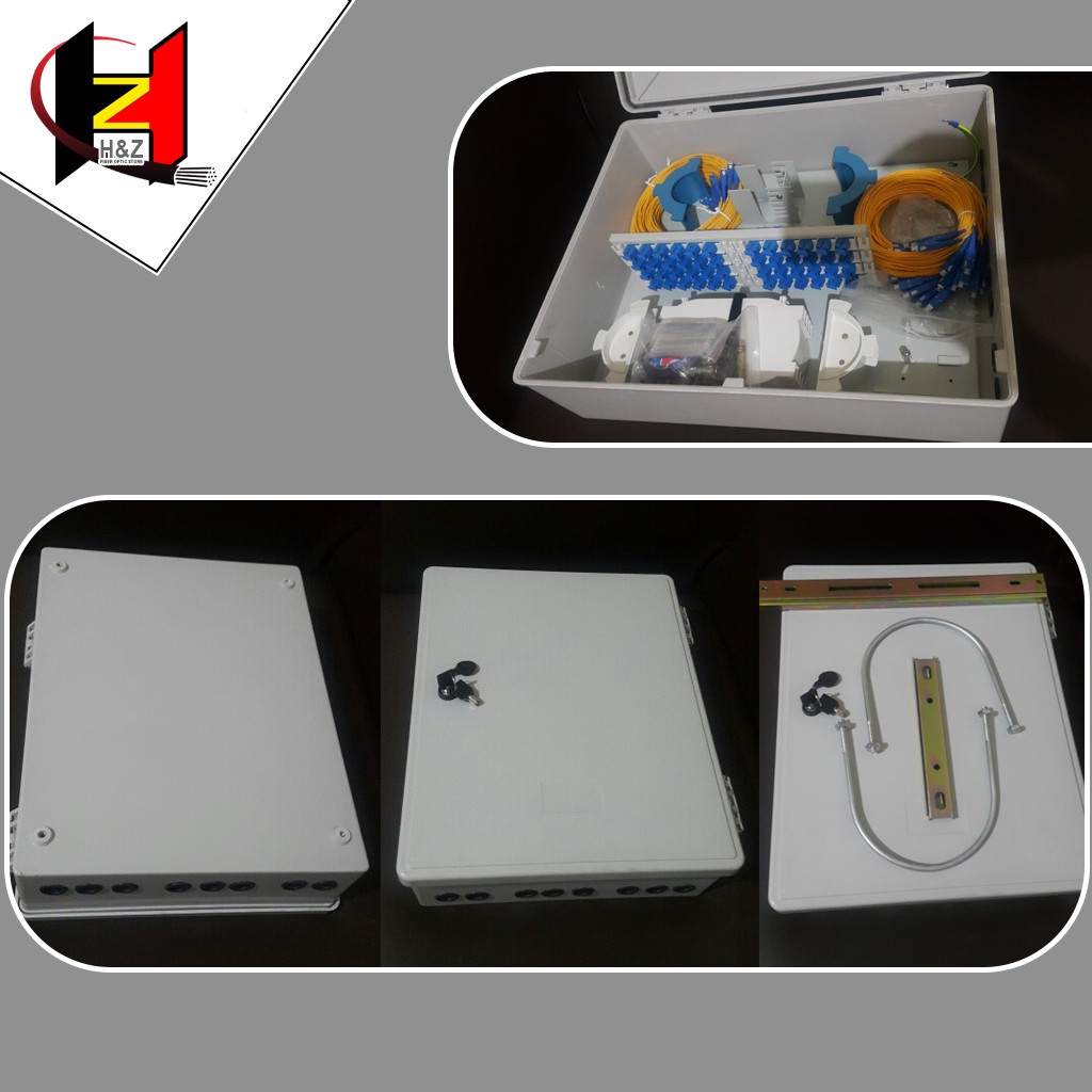 Box Odc 48 Core Pole SC UPC / ODC ODP Wall Pole 48 Core Lengkap Adaptor Pigtail