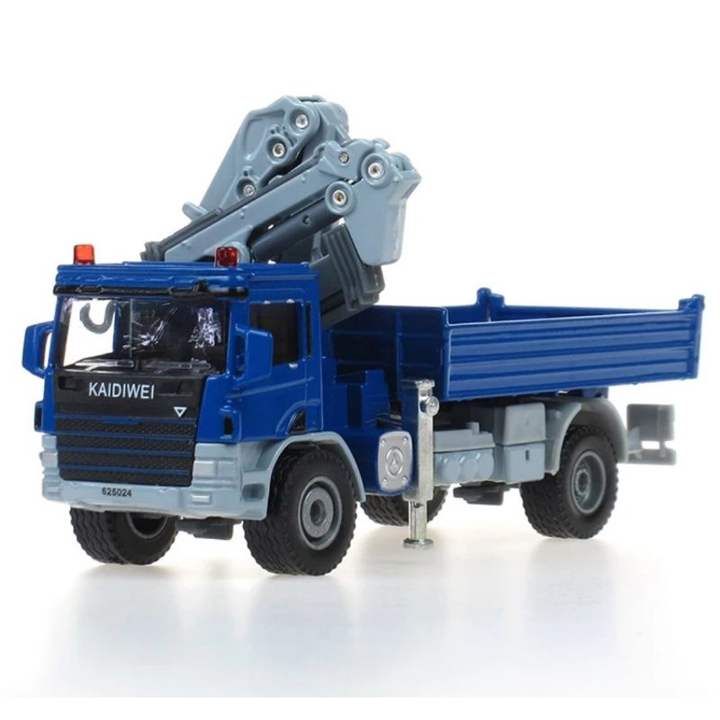 Diecast Truck KDW Atego With Crane Miniatur Alat Berat 1:50