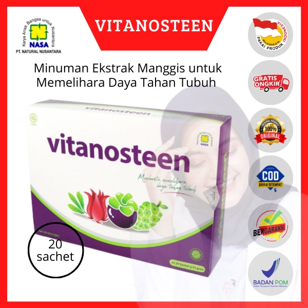 

Minuman Antioksidan Ekstrak Manggis Vitanosteen NASA isi 20 Sachet Herbal Kesehatan Untuk Asam Urat Kolesterol Darah Tinggi