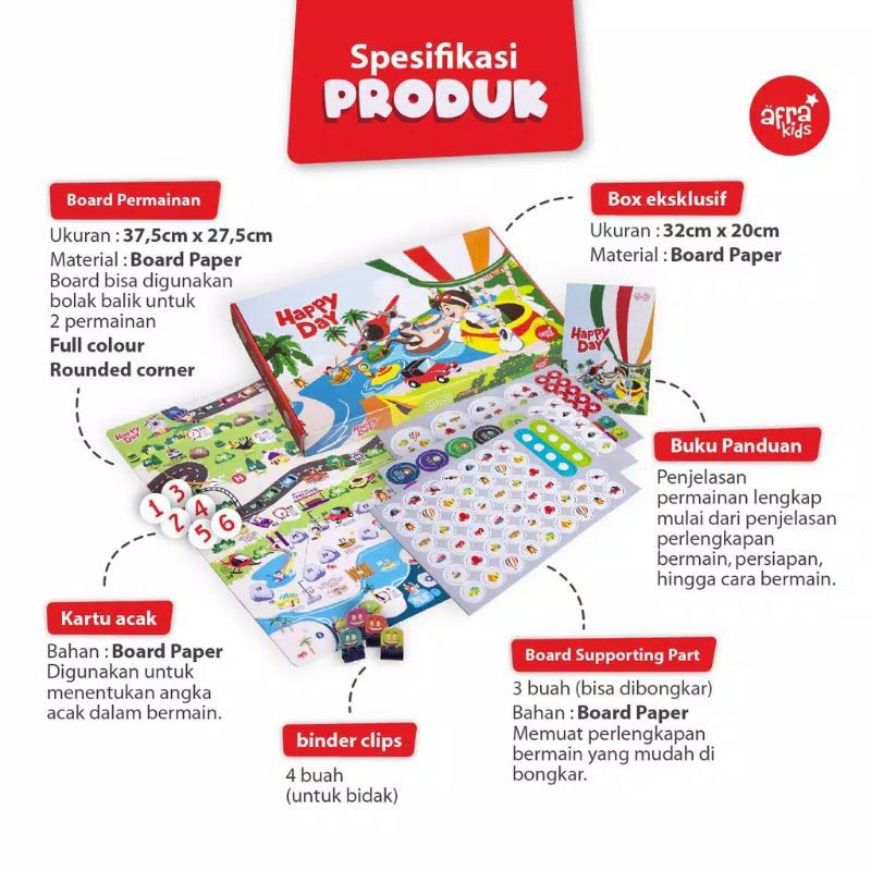 Ular Tangga Afrakids New Product Board Game Happy Day Monopoli Islami