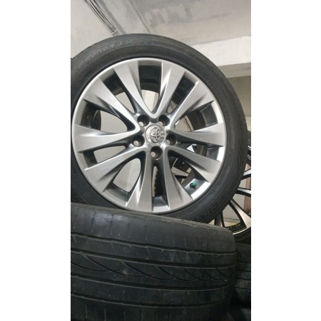 Vellfire ring 18 lebar 7,5 pcd 5x114 Ban Dunlop 235 50 r18 cocok alphard innova crv hrv