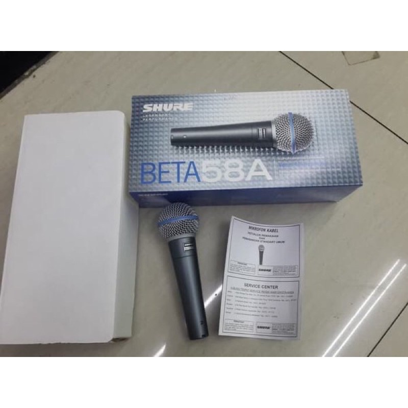 Mic Kabel Shure Beta 58A Beta-58A Shure Beta58A Original Garansi Resmi