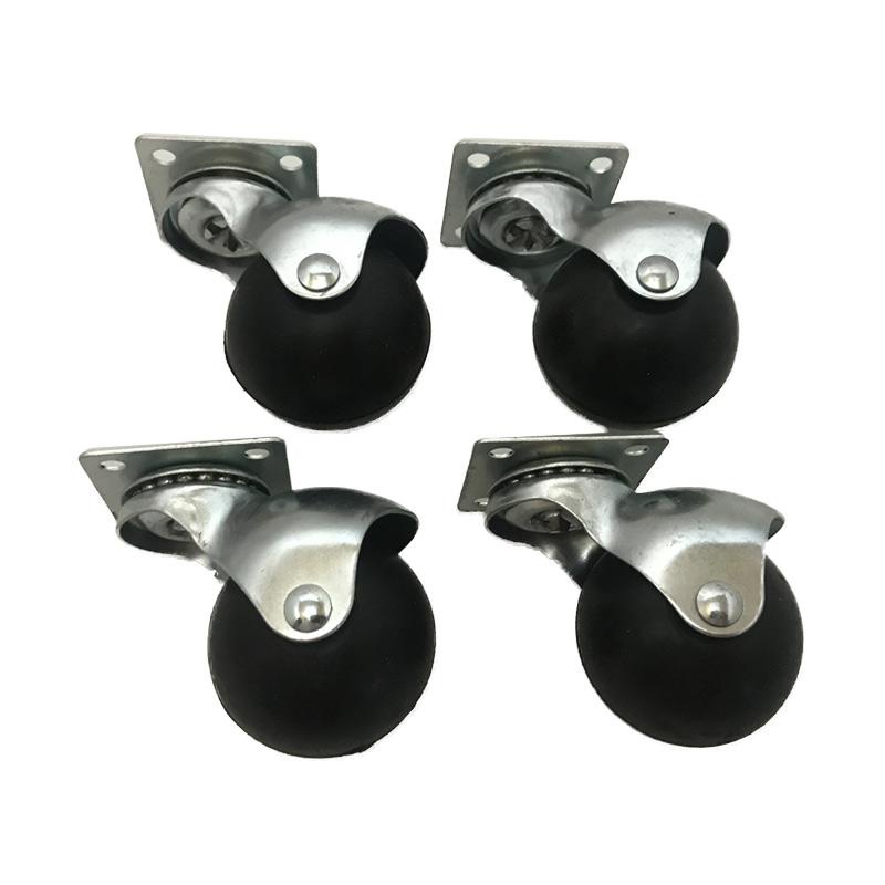 4 pcs Roda Kursi Bulat Hidup 2 Inch / Roda Caster Roda Karet 50mm Troli