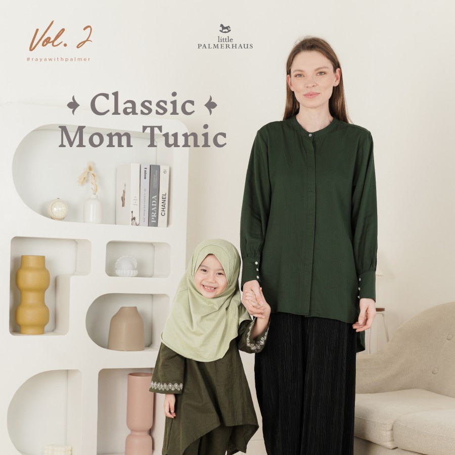 PROMO 7.7 PROMO BAJU LEBARAN LITTLE PALMERHAUS CLASSIC MOM TUNIC BAJU ATASAN MUSLIM WANITA BAJU TUNIK BAJU LEBARAN BAJU EDISI LEBARAN S M L XL