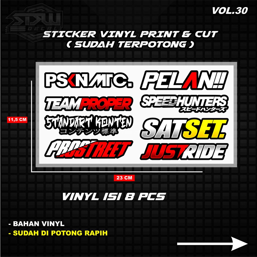 Stiker Print Cut Stiker Motor Variasi Stiker Racing