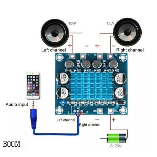 2.0 Channel Digital Stereo Audio Power Amplifier (2x30W) (A-232)