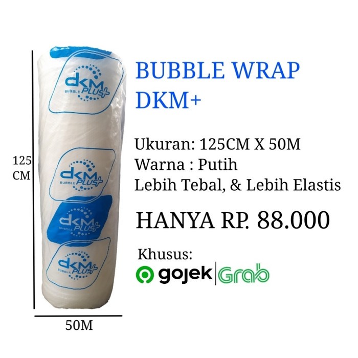 

Bubble Wrap DKM+ Ukuran 125cm x 50m - BIRU