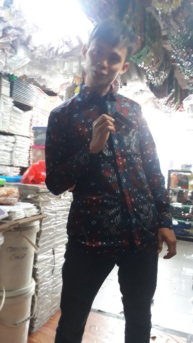 Kemeja Batik Pria Lengan Panjang Exclusive Kemeja Batik Cowok Kerja Kantoran Batik Stretch 1010