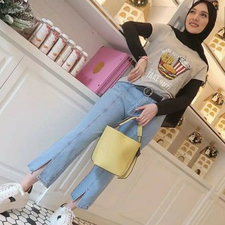 BAGGY OLLA JEANS BAGGY BELAH  DEPAN  Shopee Indonesia