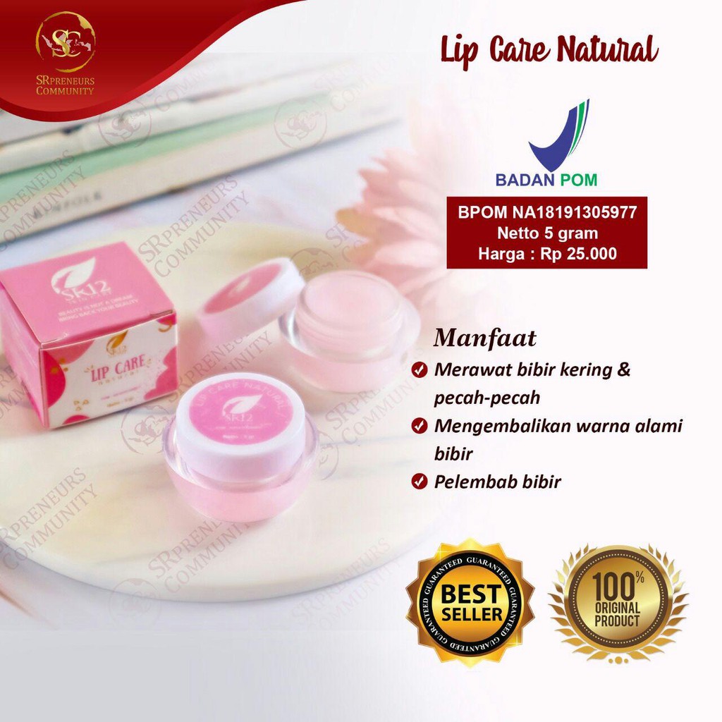 Lip Care Sr12 Lipbalm Pelembab Bibir Pencerah Warna Bibir Hempas Bibir Kering Pecah Pecah Shopee Indonesia