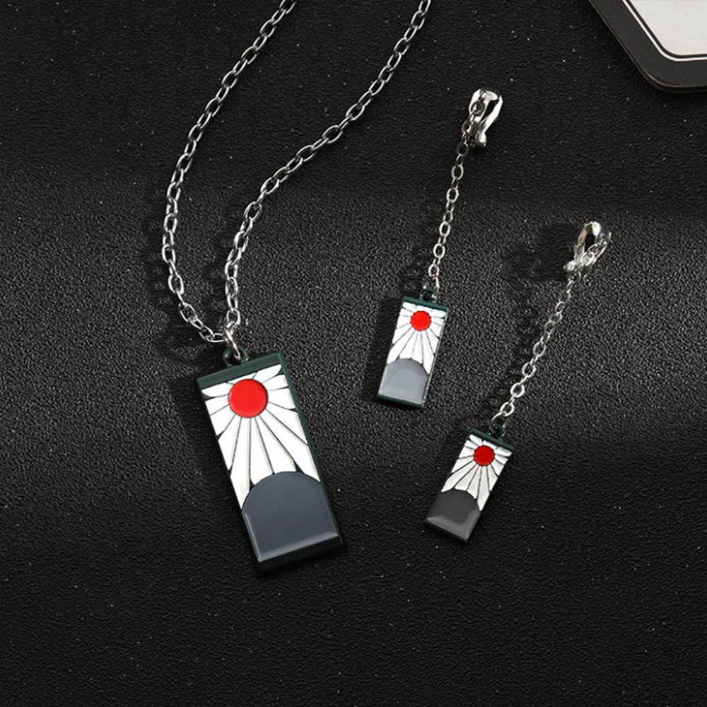 ROW Cartoon Demon Slayer Jewelry Kamado Tanjirou Key Chain Anime Pendant No Yaiba Cosplay Kimetsu