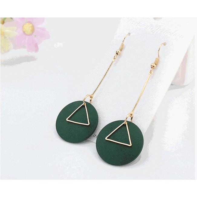 anting panjang bulat segitiga long female earrings simple (1H2) jan081