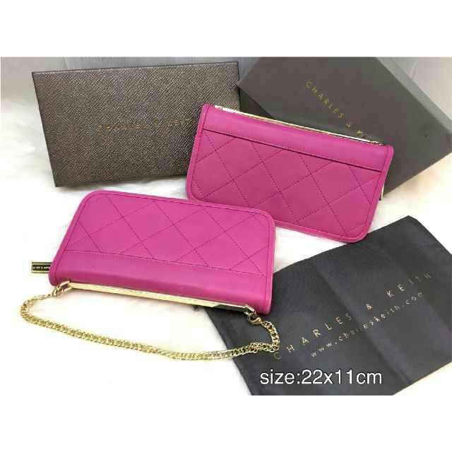 DOMPET CHARLES AND KEITH PLAT BESI RANTAI ORIGINAL