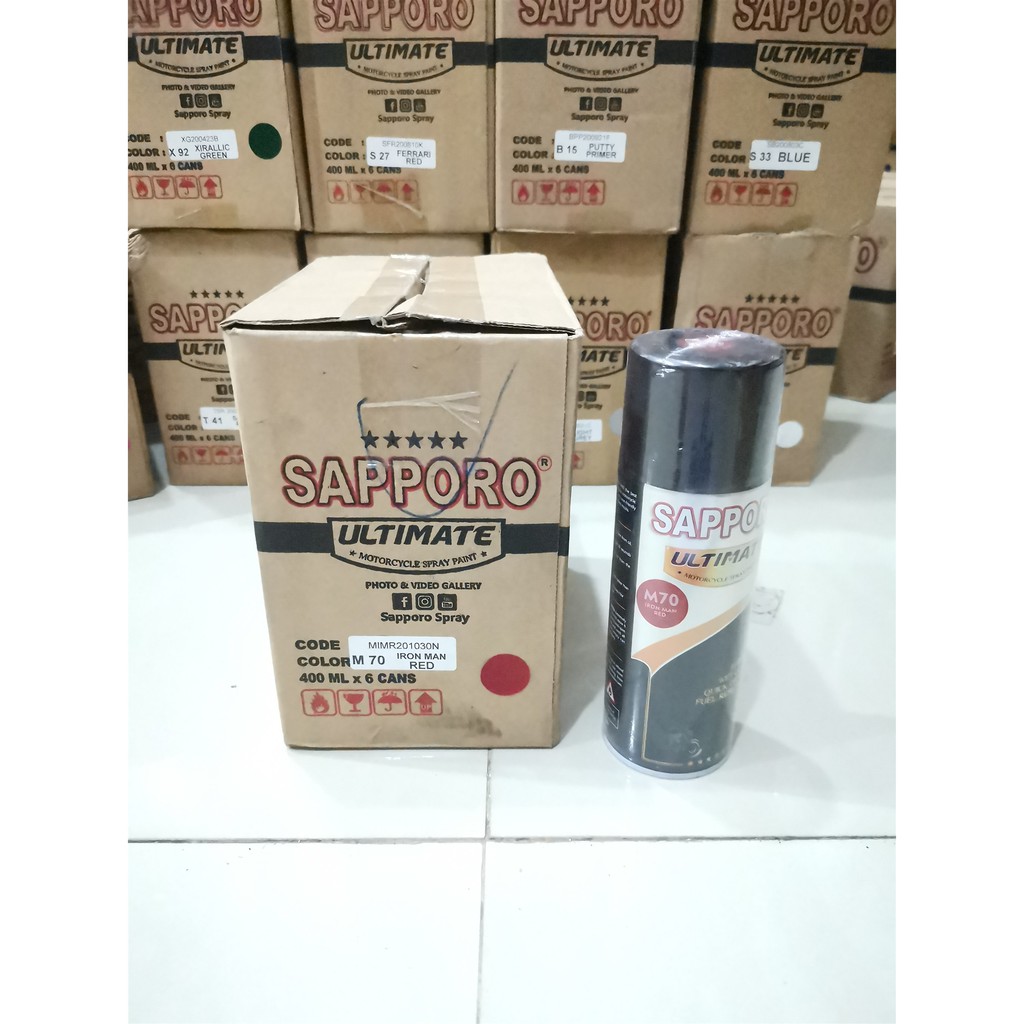 Cat Semprot Sapporo Ultimate M70 Iron Man Red