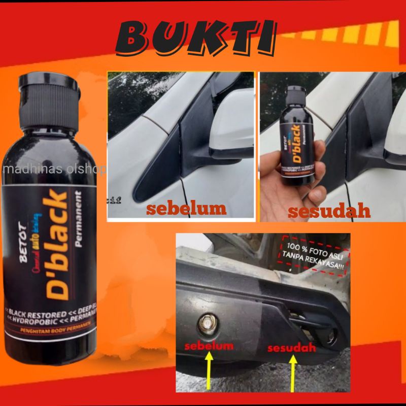 Penghitam body permanen mobil motor / Black to Black/Penghilang body kusam betot