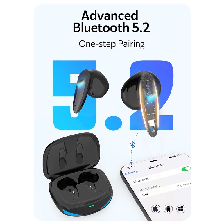 DACOM G10 - TWS Bluetooth Earphone with Charging Box - Bluetooth TWS Terbaru dari DACOM