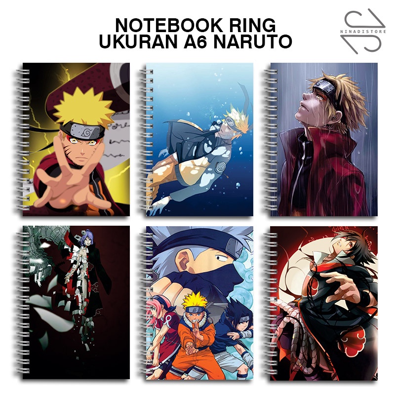

(BELI 6 GRATIS 1)Buku Tulis Catatan buku notebook buku diary Notebook Ring Spiral A6 60 Lembar koleksi gambar Naruto part3