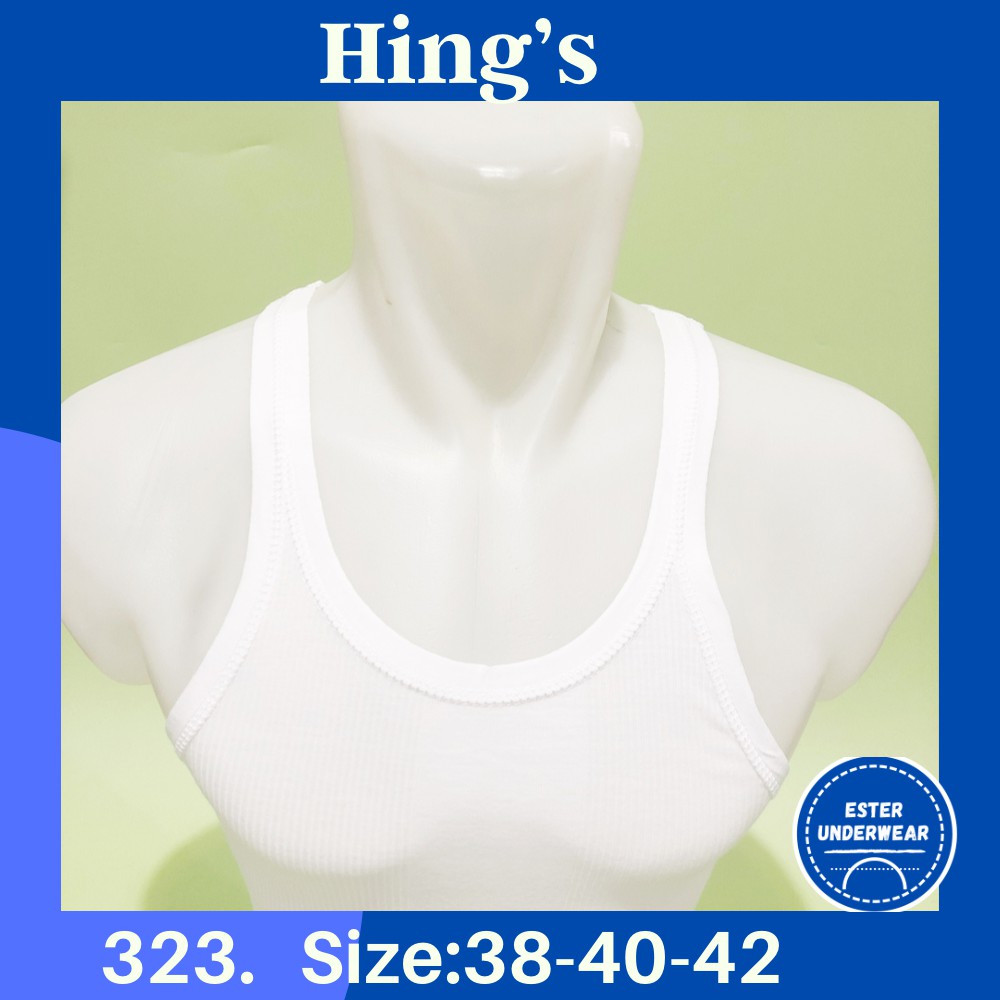 Kaos Singlet HINGS HIJAU H 323BS HK Katun Model Salur Isi-1Pcs