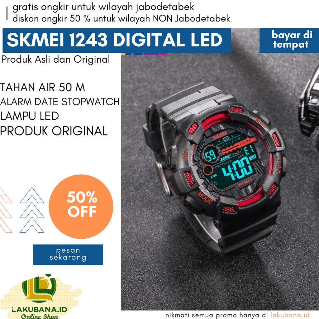 Jam Tangan Pria Sport Original Water Resist 50M / G SHOCK - Merah / Red