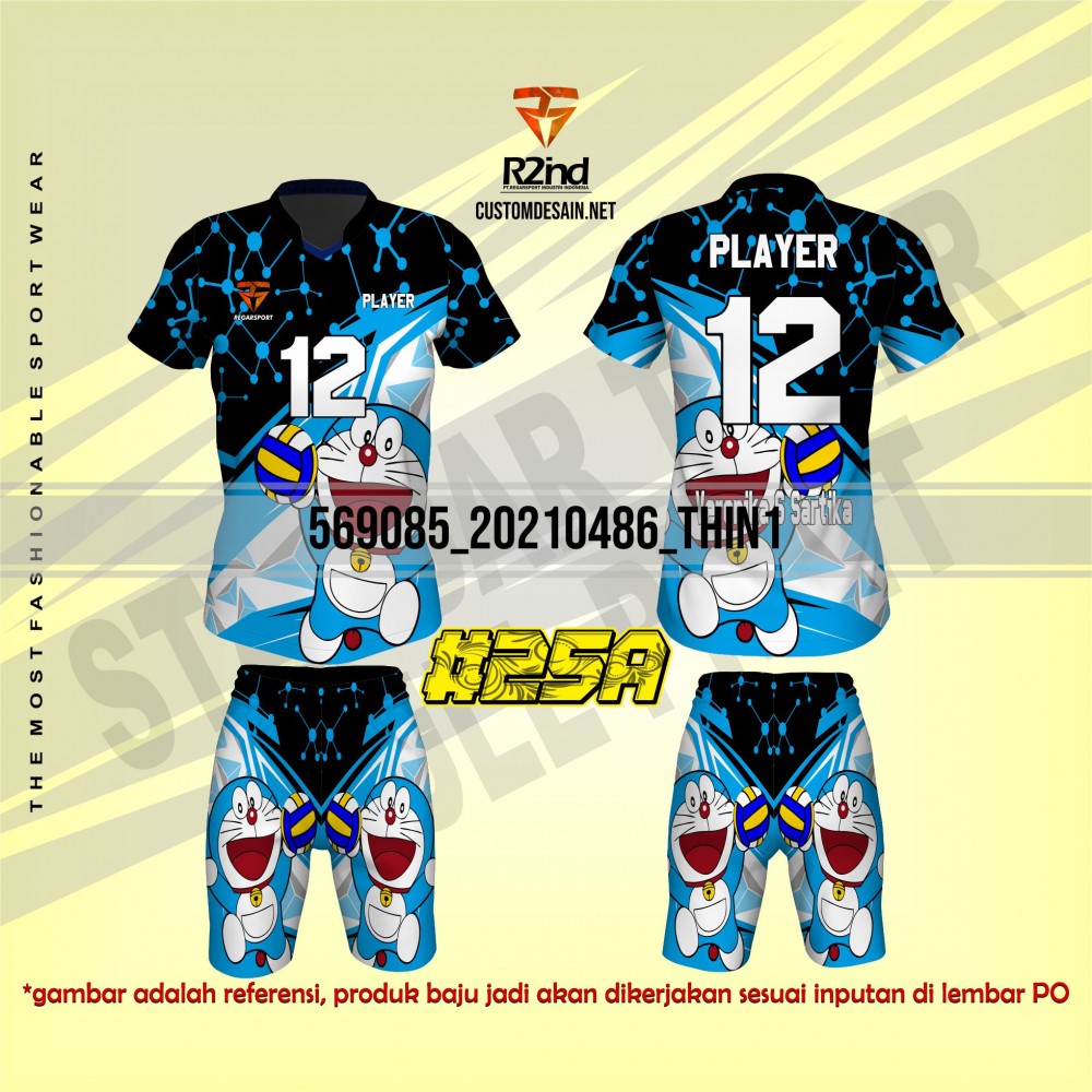 JERSEY VOLLY DORAEMON | JERSEY VOLI  | JERSEY VOLY | BAJU VOLLY | BAJU VOLI | BAJU VOLY | KAOS VOLI 