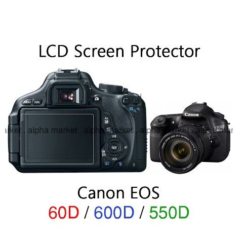 Anti gores LCD Screen Protector Guard Kamera Canon EOS DSLR SLR 60D 600D Rebel T3i Kiss X5