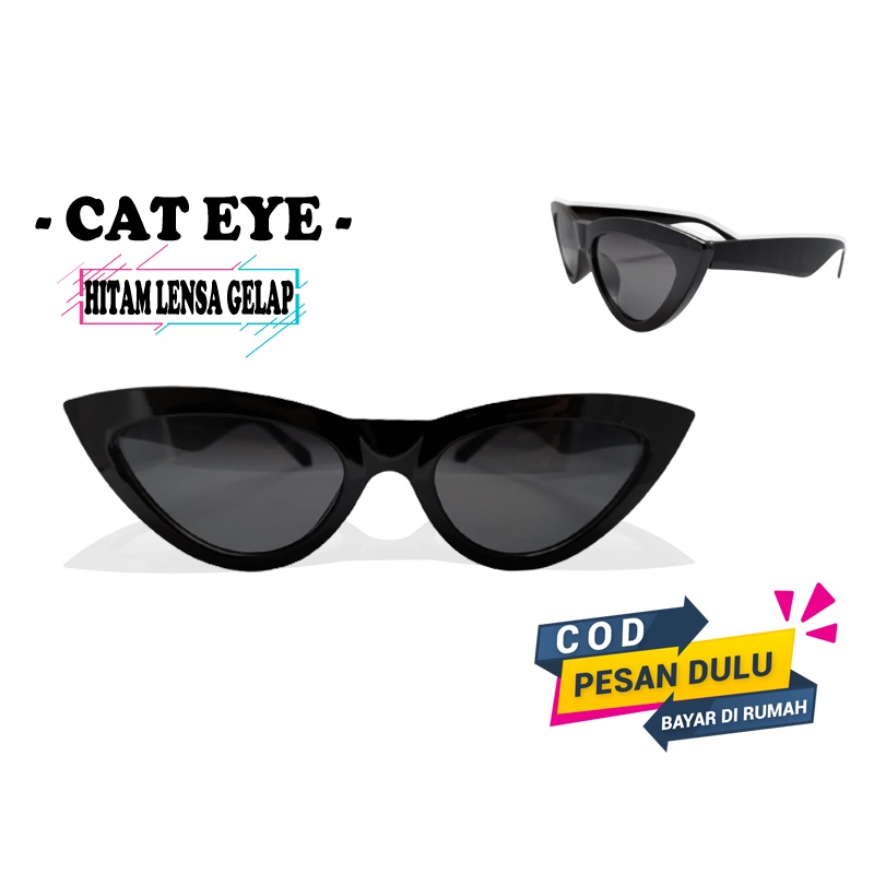 FRAME KACAMATA 605 CAT EYE PALING LAKU FASHION WANITA LENSA HITAM FASHION WANITA PRIA KOREA STYLE KACAMATA SEGITIGA KACAMATA KUCING