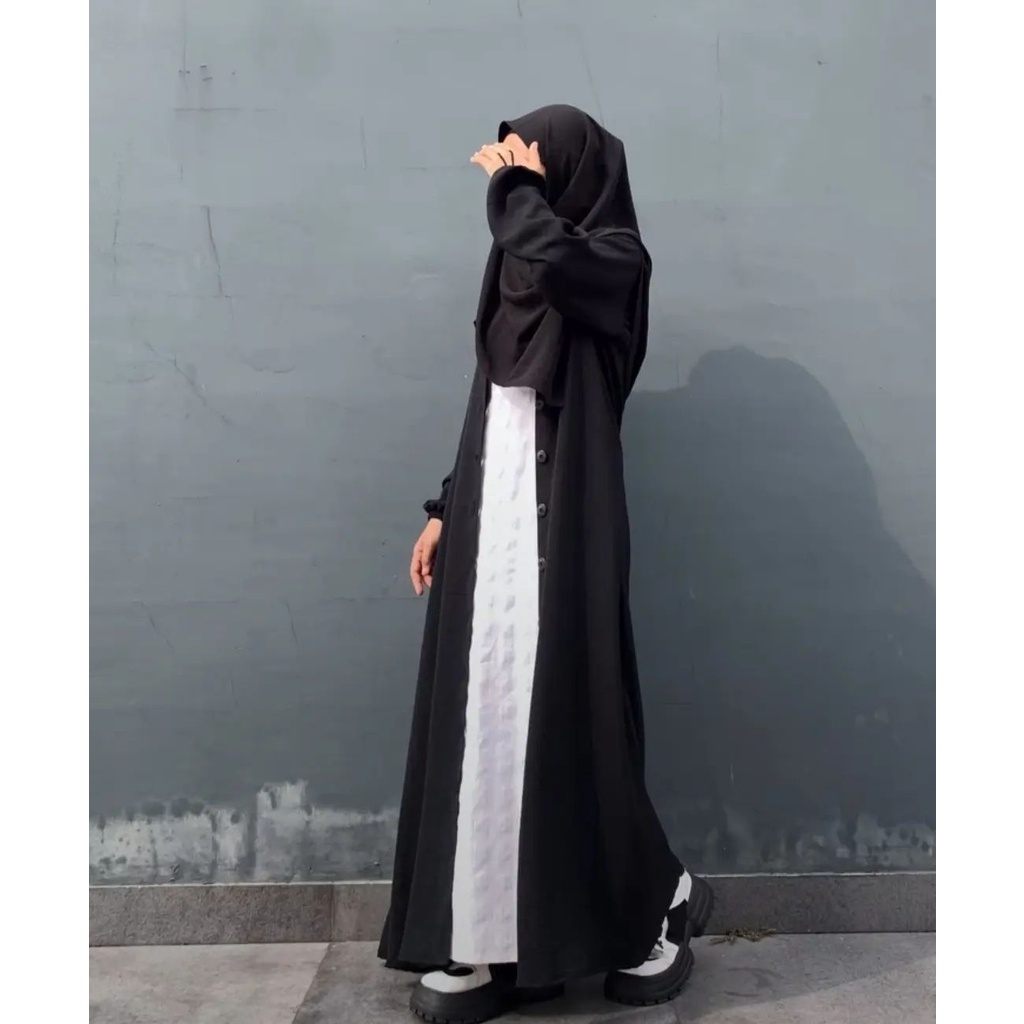 dress long // outer basic // pakaian muslim wanita