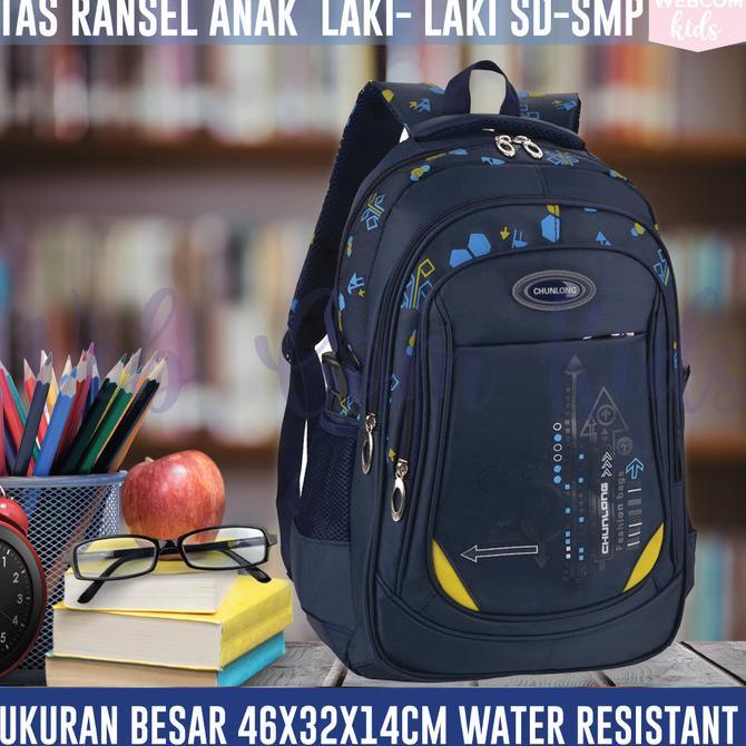 Tas Ransel Anak - Tas Anak Laki Laki - Tas Sekolah Anak SD - Biru Tua