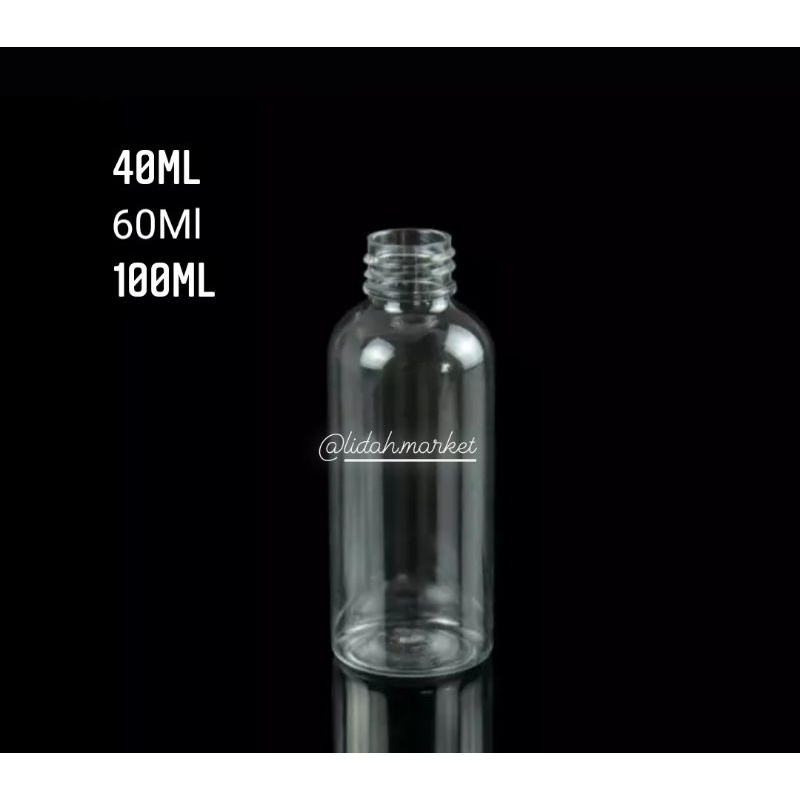 Botol Plastik 20ml 40ml 60ml kecil Spray Pum Parfum FlipTop murah Untuk HandBody Long Neck