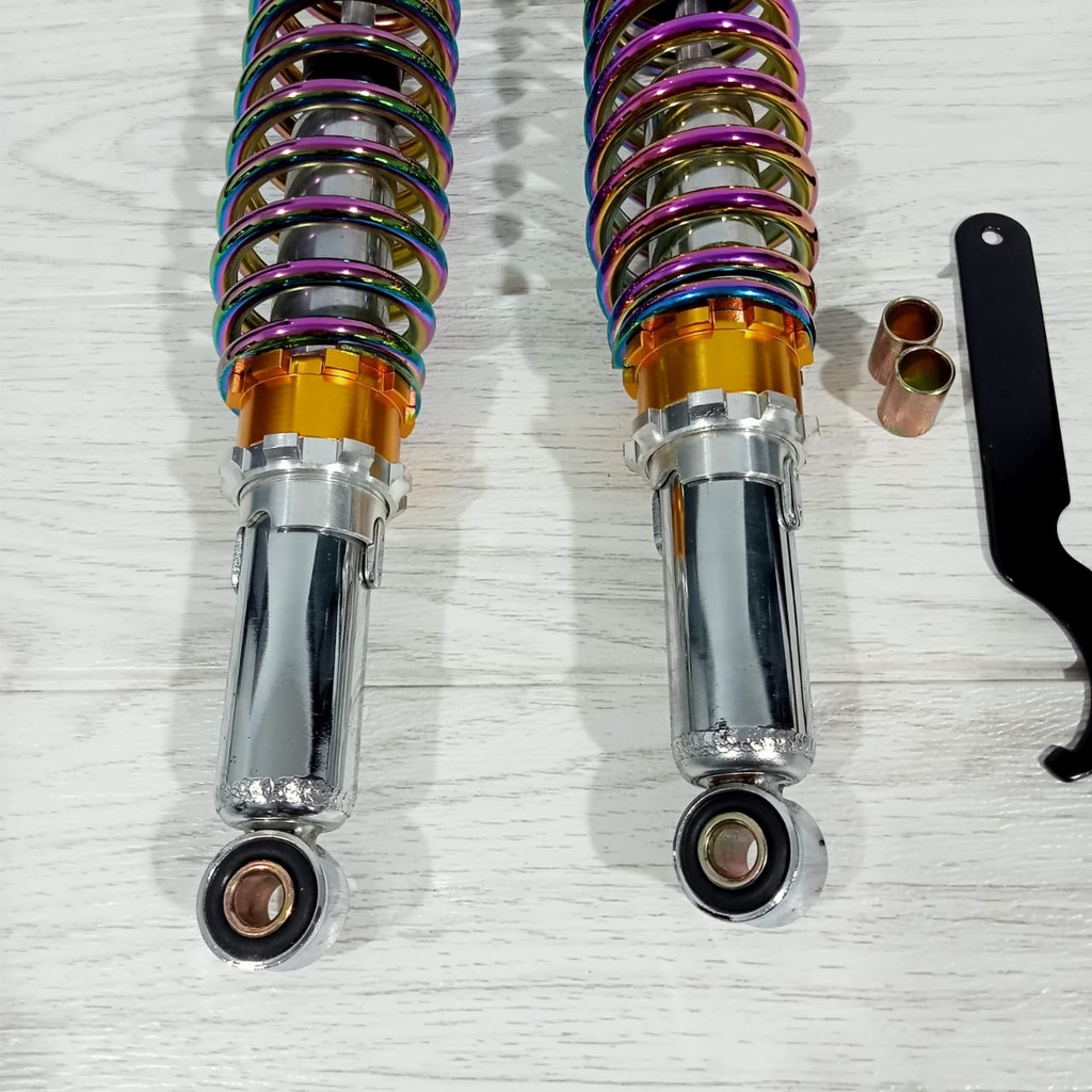 SKOK SHOCKBREAKER SKOK BELAKANG 340MM MOTIF PELANGI RAINBOW