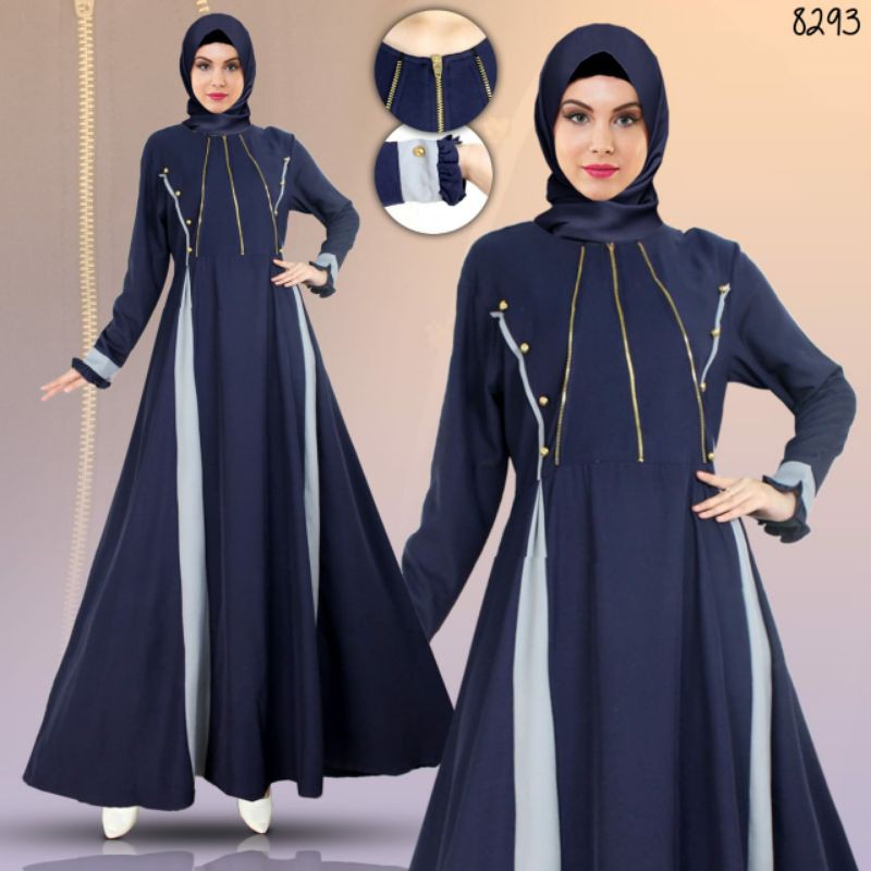 Megaxus88/gamis mewah wanita/bahan polosan shakila kombinasi