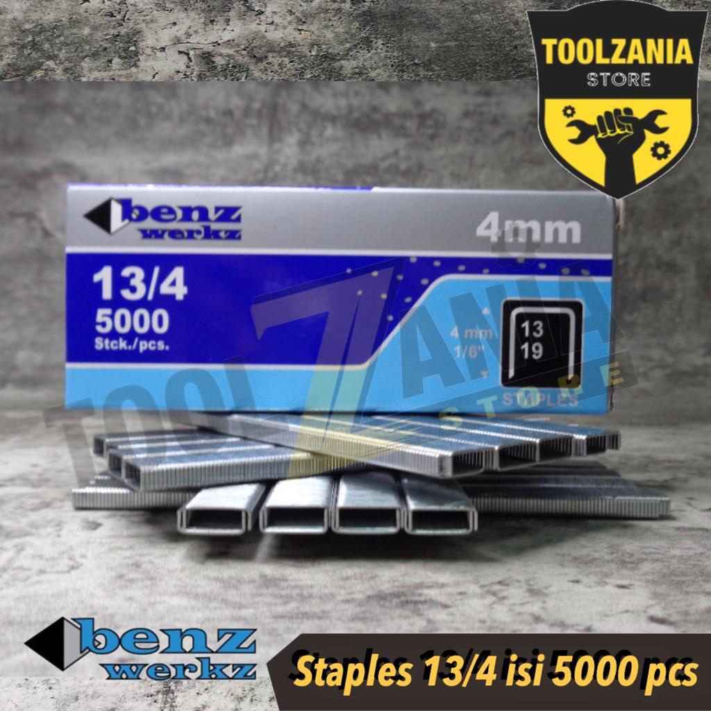 

Isi staples tembak 4mm 13/4 gun tacker stapler R23 13/4 isi 5000 pcs benz werkz 5000pcs 13/4